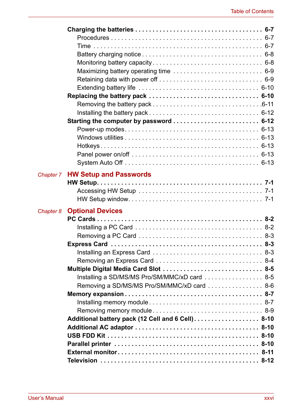 Toshiba Satellite M40 (PSM40) User Manual | Page 26 / 201