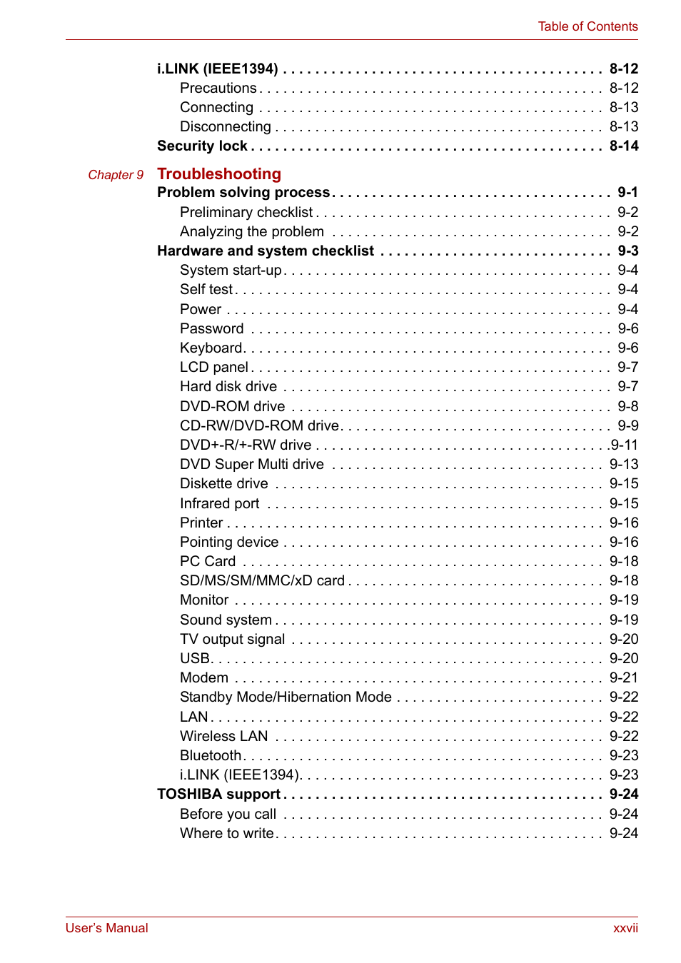 Toshiba Satellite M40 (PSM40) User Manual | Page 27 / 201