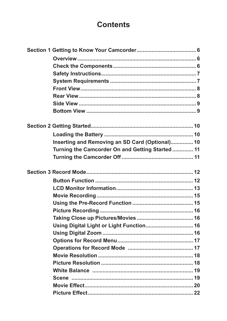Toshiba Camileo S20 User Manual | Page 3 / 49