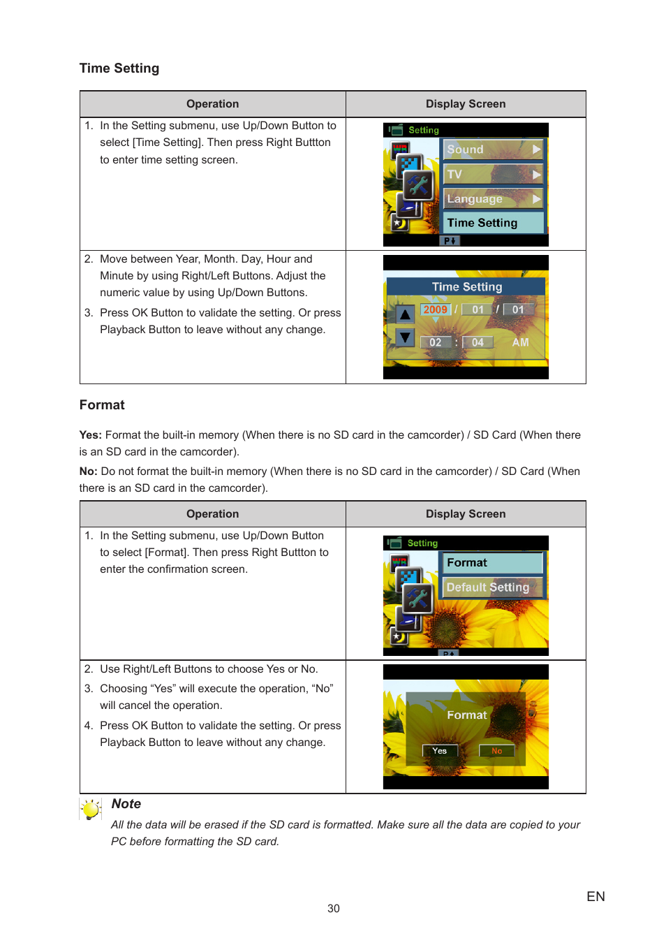 Toshiba Camileo S20 User Manual | Page 30 / 49