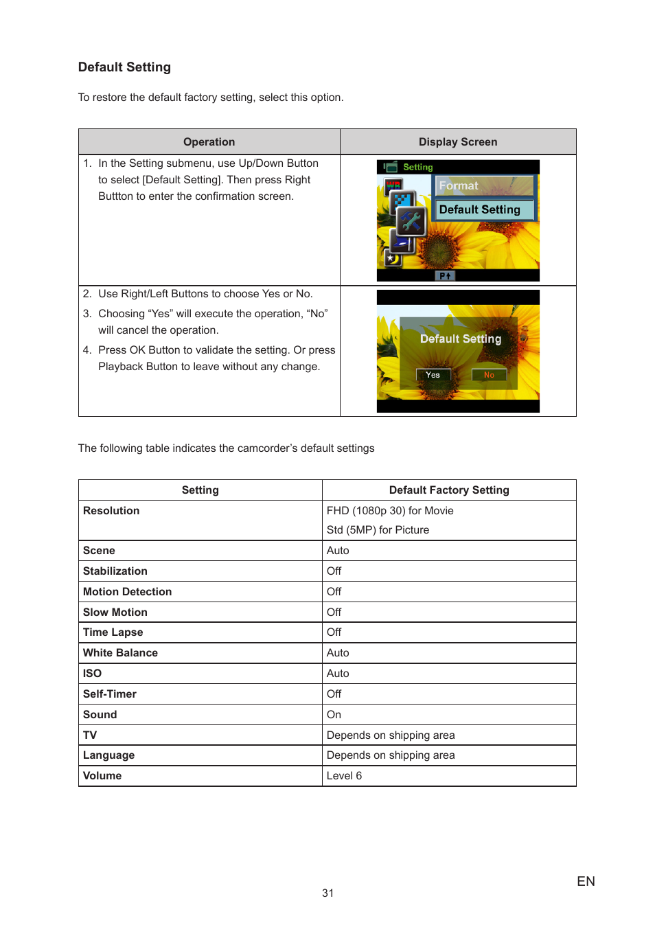 Toshiba Camileo S20 User Manual | Page 31 / 49
