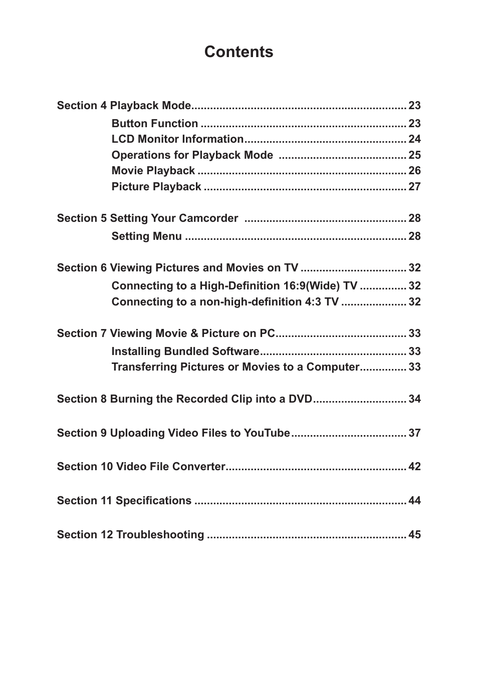 Toshiba Camileo S20 User Manual | Page 4 / 49