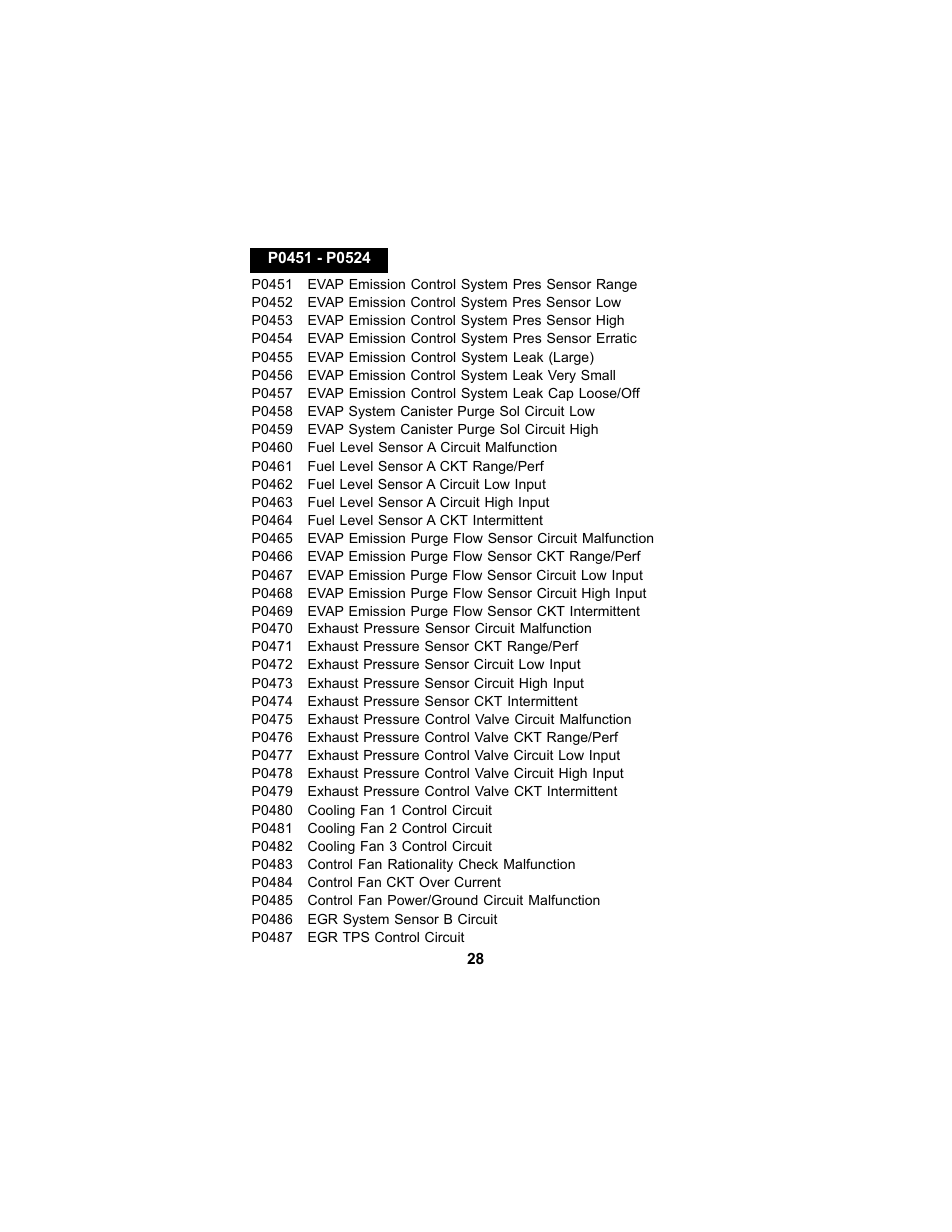 Actron CP9125 User Manual | Page 28 / 46