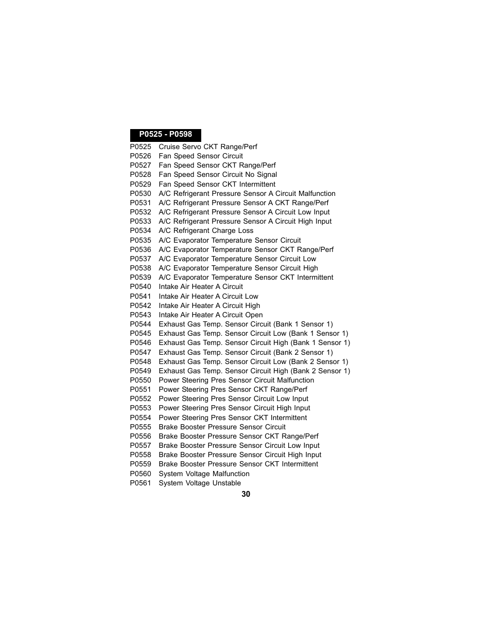 Actron CP9125 User Manual | Page 30 / 46