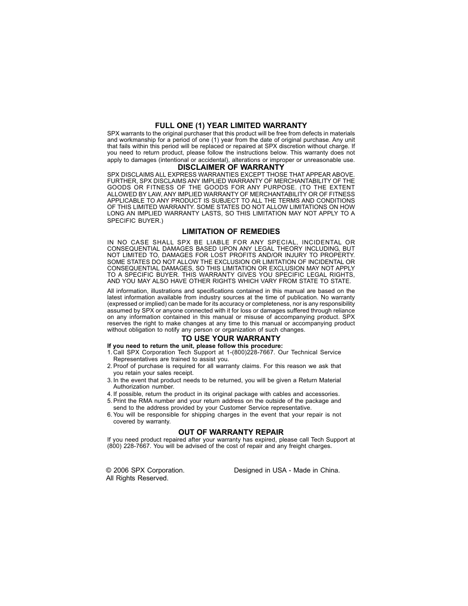 Actron CP9125 User Manual | Page 44 / 46