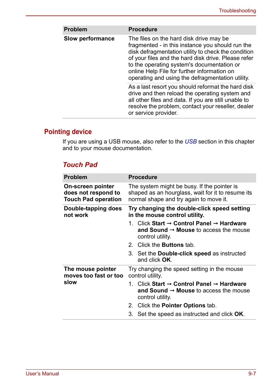 Pointing device | Toshiba NB200 User Manual | Page 108 / 144