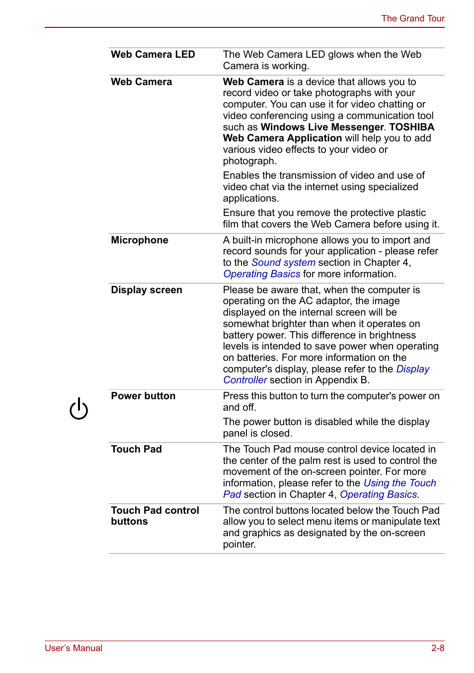 Toshiba NB200 User Manual | Page 35 / 144