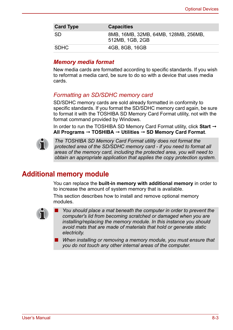 Additional memory module, Additional memory module -3 | Toshiba NB200 User Manual | Page 96 / 144