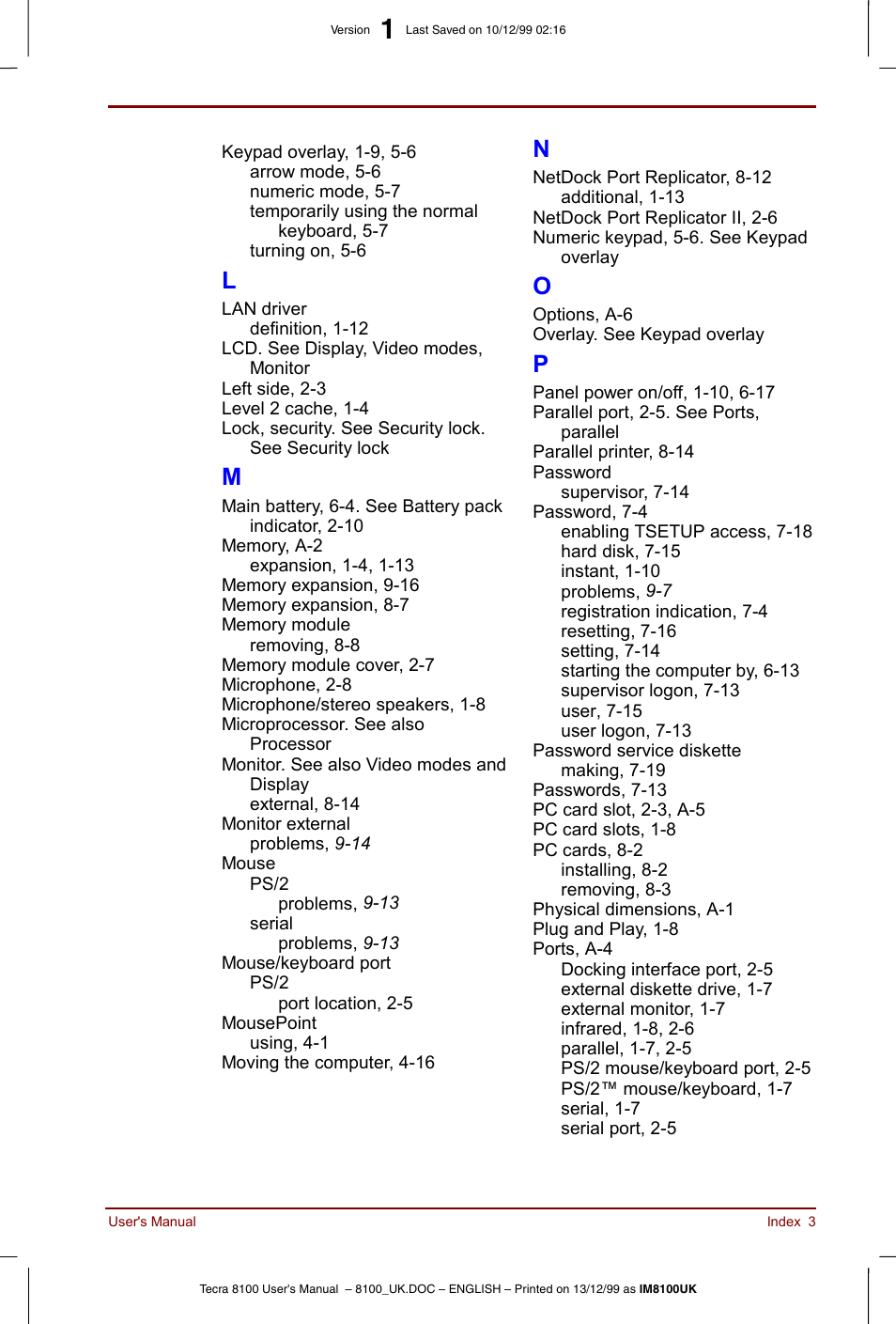 Toshiba Tecra 8100 User Manual | Page 223 / 226