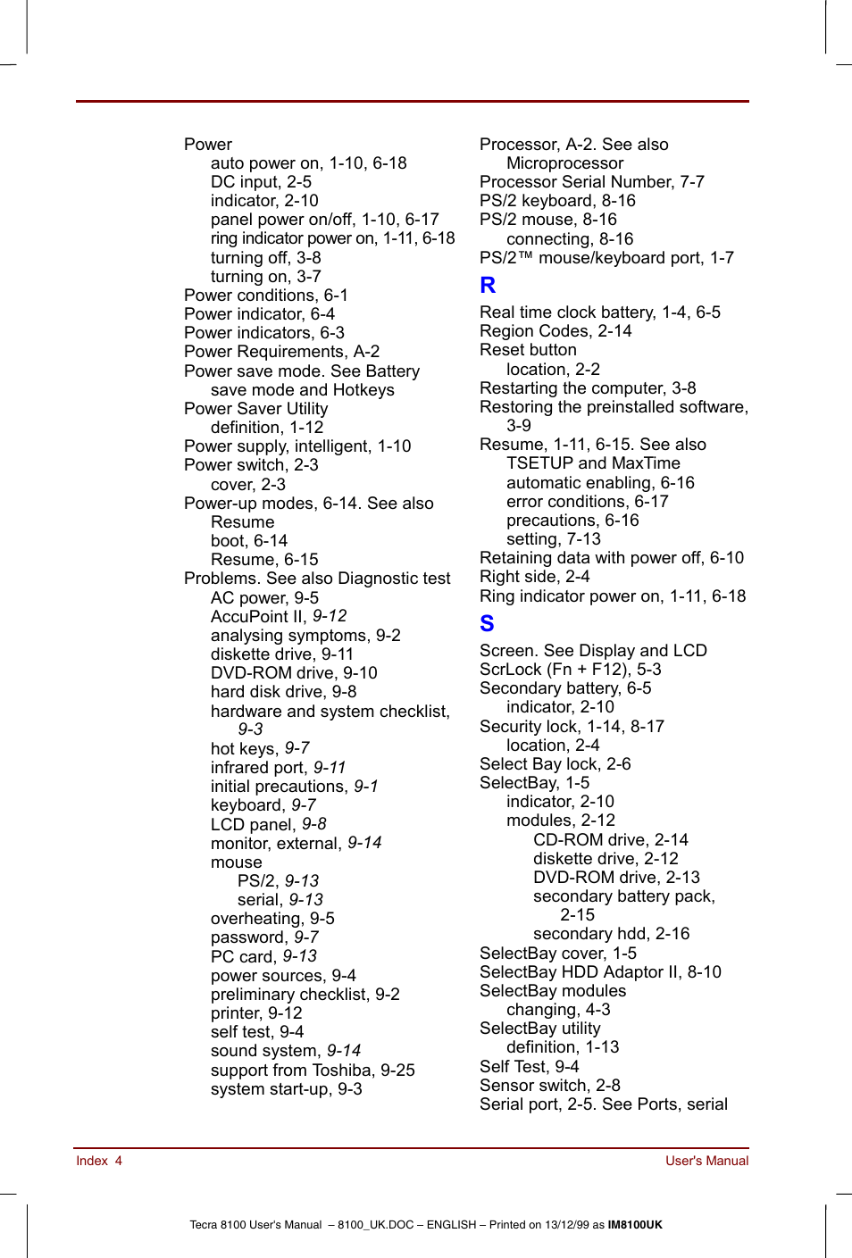 Toshiba Tecra 8100 User Manual | Page 224 / 226