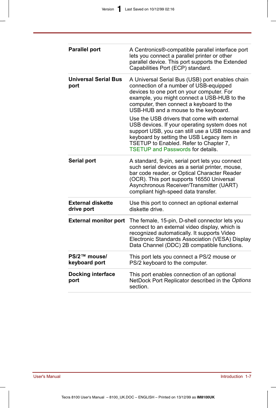 Toshiba Tecra 8100 User Manual | Page 27 / 226