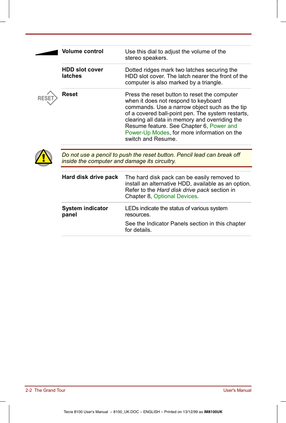 Toshiba Tecra 8100 User Manual | Page 36 / 226