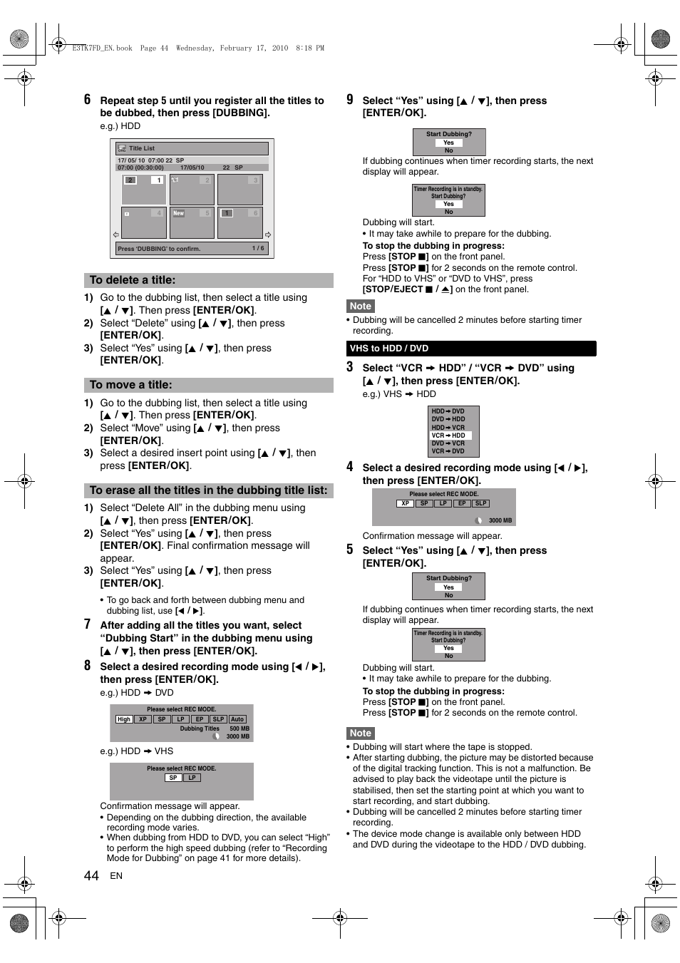 Toshiba RDXV50 User Manual | Page 44 / 84