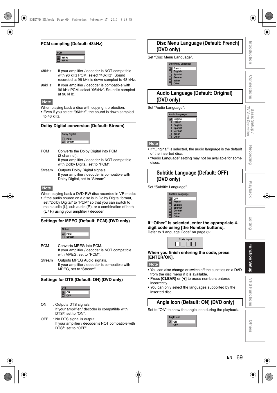 Toshiba RDXV50 User Manual | Page 69 / 84