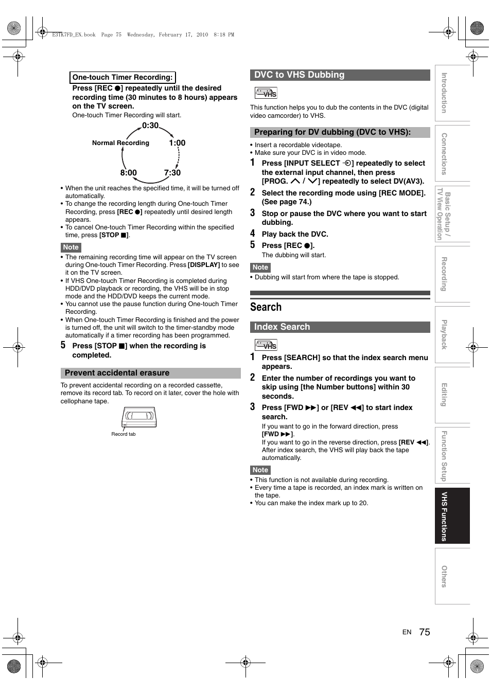 Search | Toshiba RDXV50 User Manual | Page 75 / 84