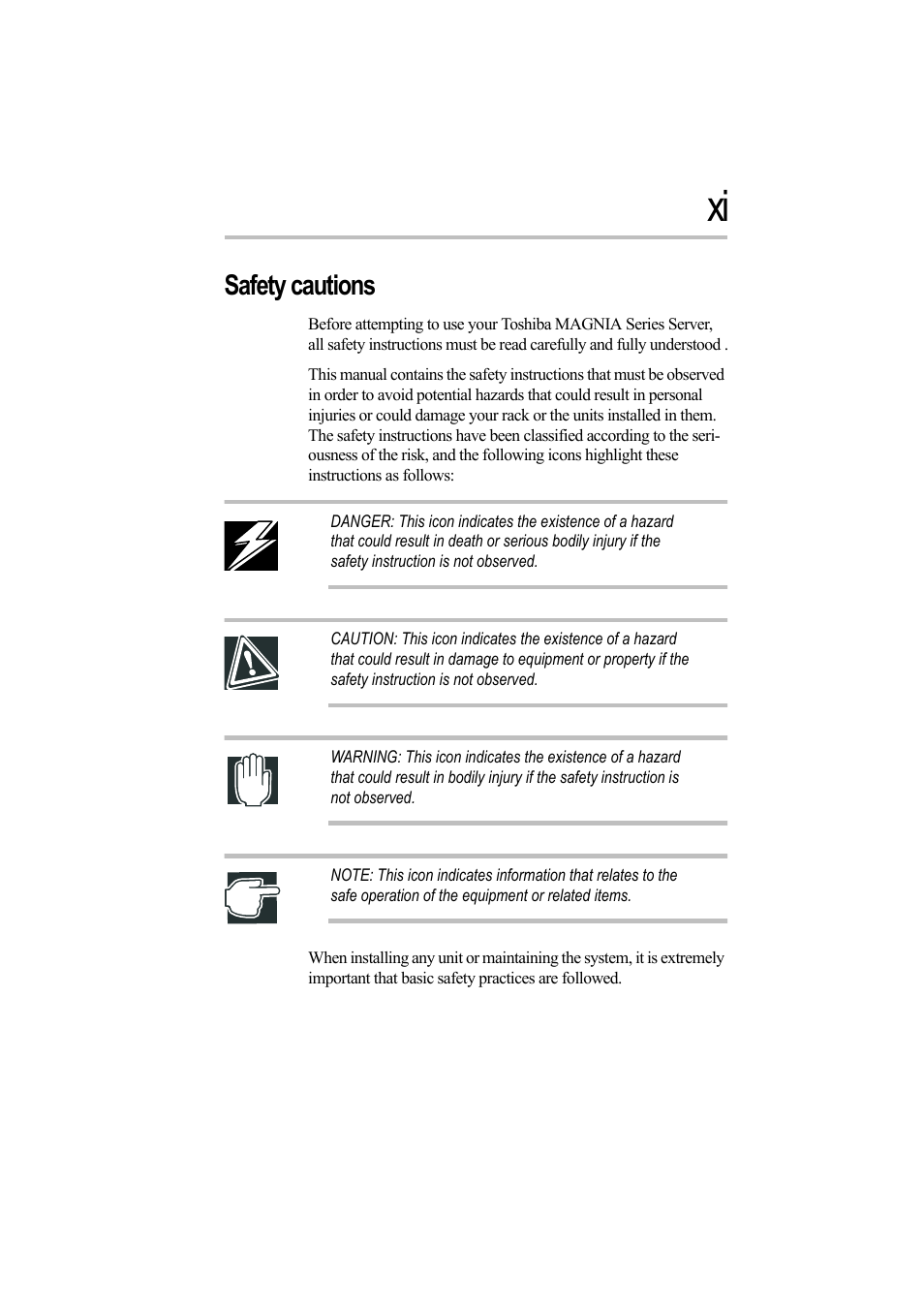 Safety cautions | Toshiba Magnia Z500 User Manual | Page 10 / 242