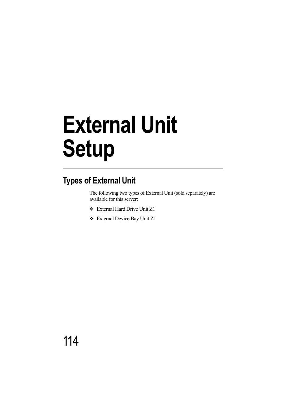 External unit setup, Types of external unit, Chapter 3: external unit setup | Toshiba Magnia Z500 User Manual | Page 133 / 242