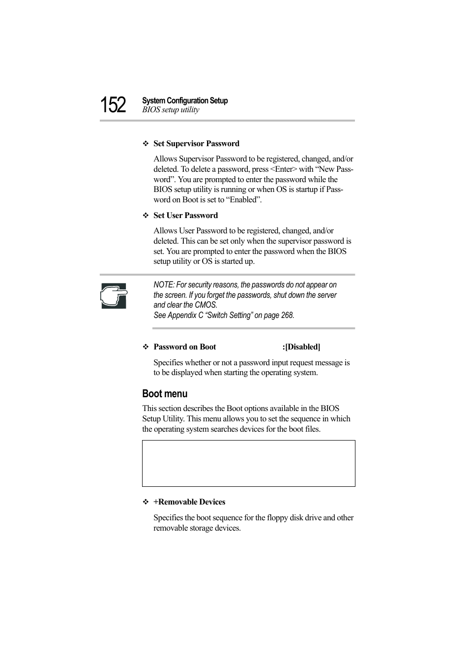 Boot menu | Toshiba Magnia Z500 User Manual | Page 171 / 242