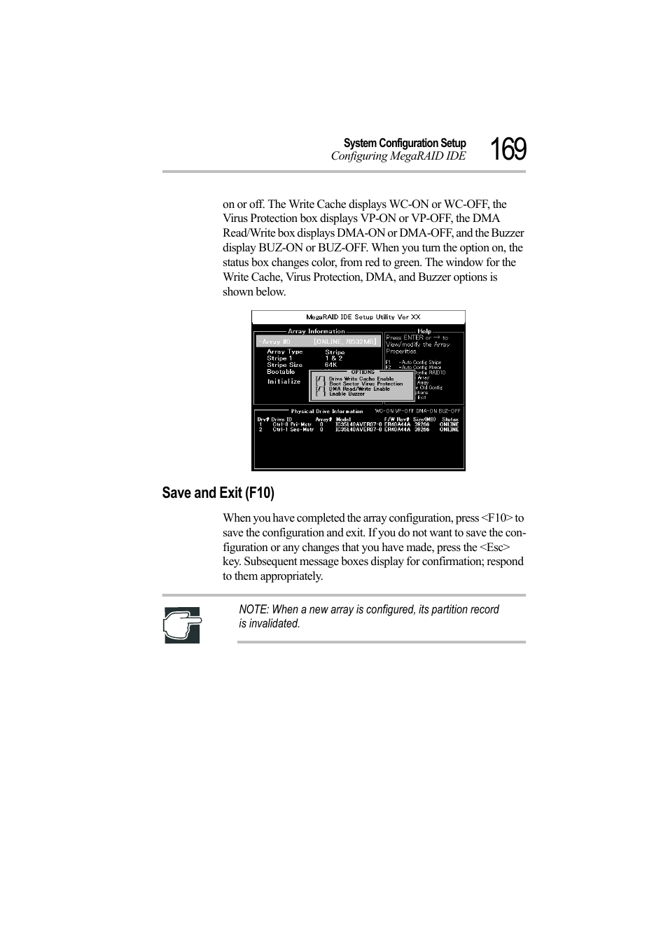 Save and exit (f10) | Toshiba Magnia Z500 User Manual | Page 188 / 242