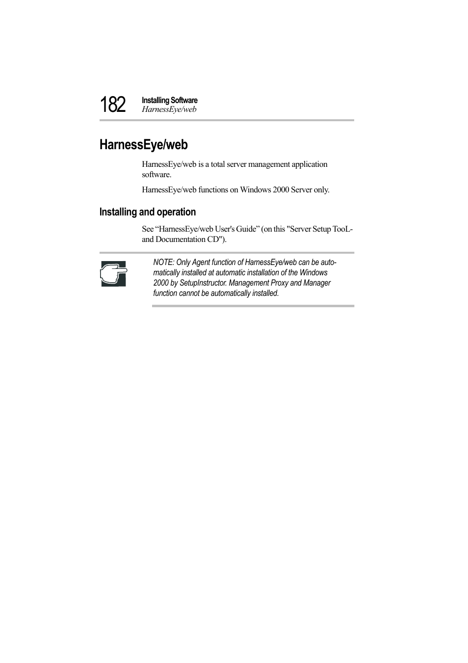 Harnesseye/web, Installing and operation | Toshiba Magnia Z500 User Manual | Page 200 / 242