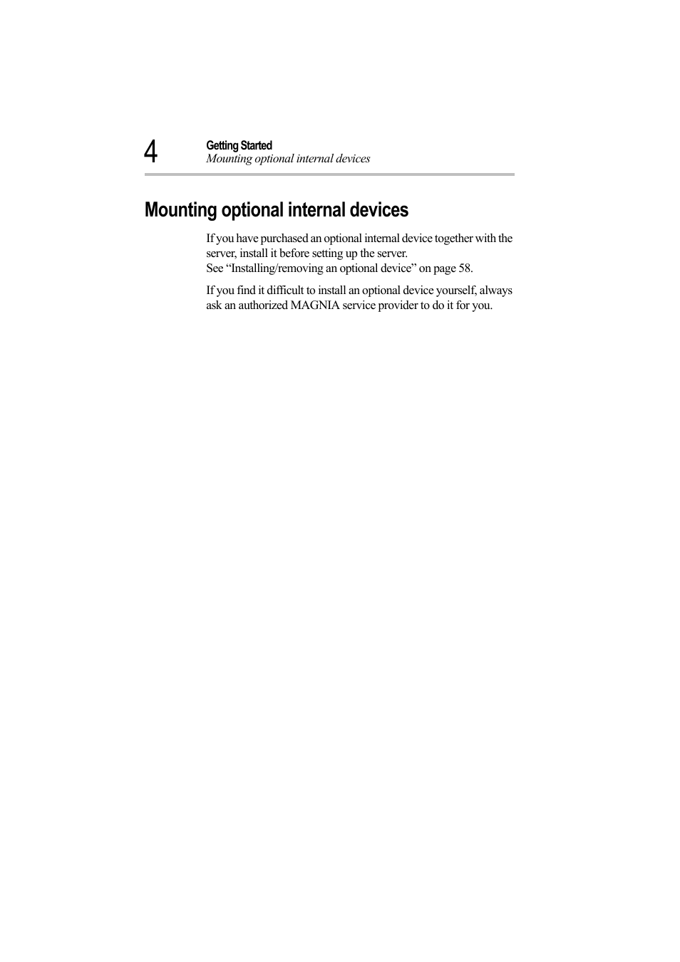 Mounting optional internal devices | Toshiba Magnia Z500 User Manual | Page 23 / 242