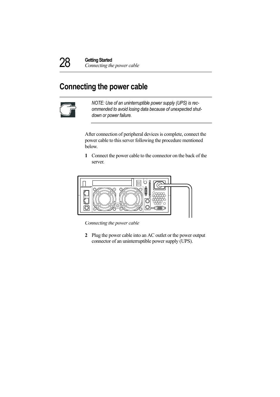 Connecting the power cable | Toshiba Magnia Z500 User Manual | Page 47 / 242