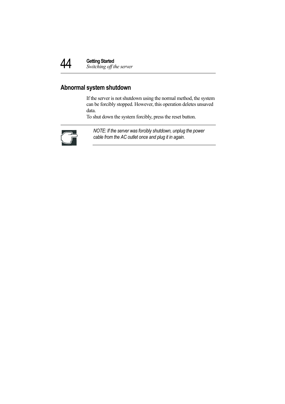 Abnormal system shutdown | Toshiba Magnia Z500 User Manual | Page 63 / 242