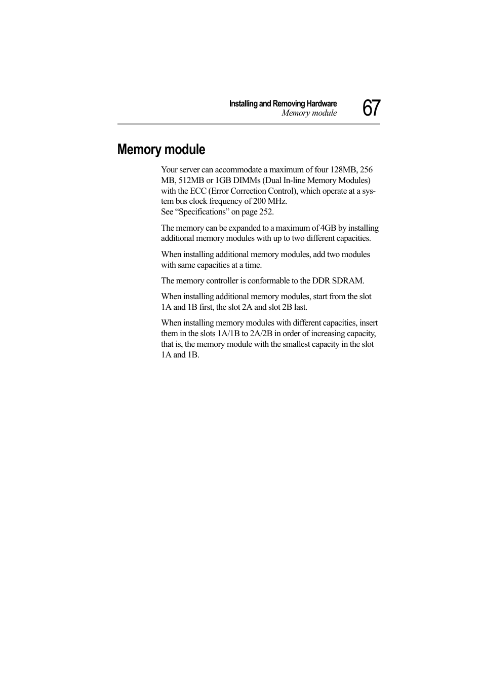 Memory module | Toshiba Magnia Z500 User Manual | Page 86 / 242