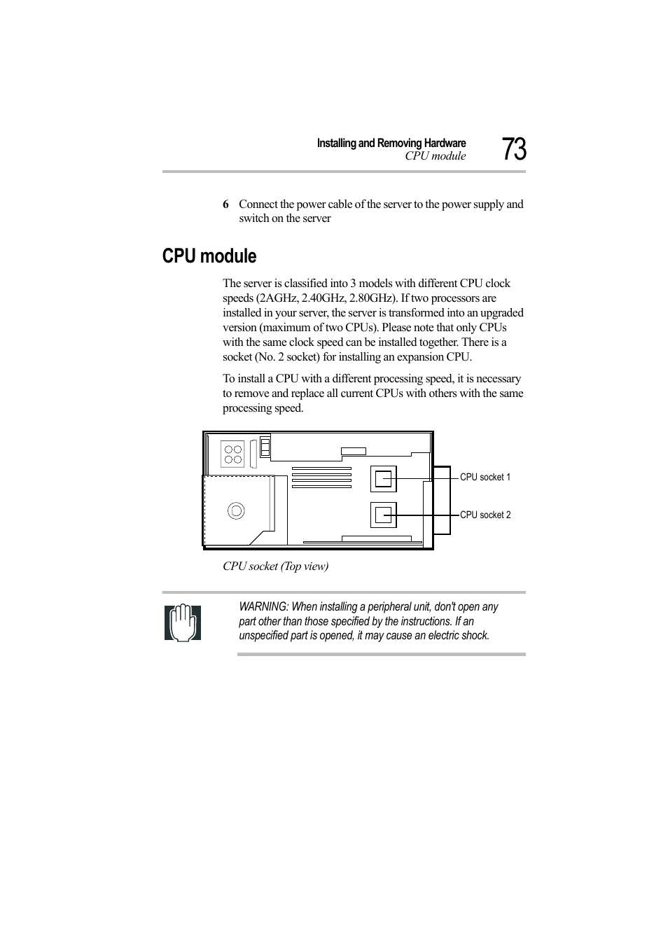 Cpu module, Cpu socket (top view) | Toshiba Magnia Z500 User Manual | Page 92 / 242