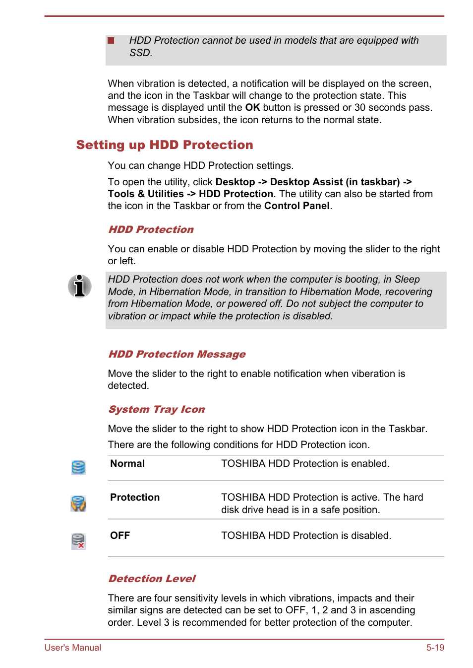 Setting up hdd protection | Toshiba Satellite P850 User Manual | Page 140 / 165