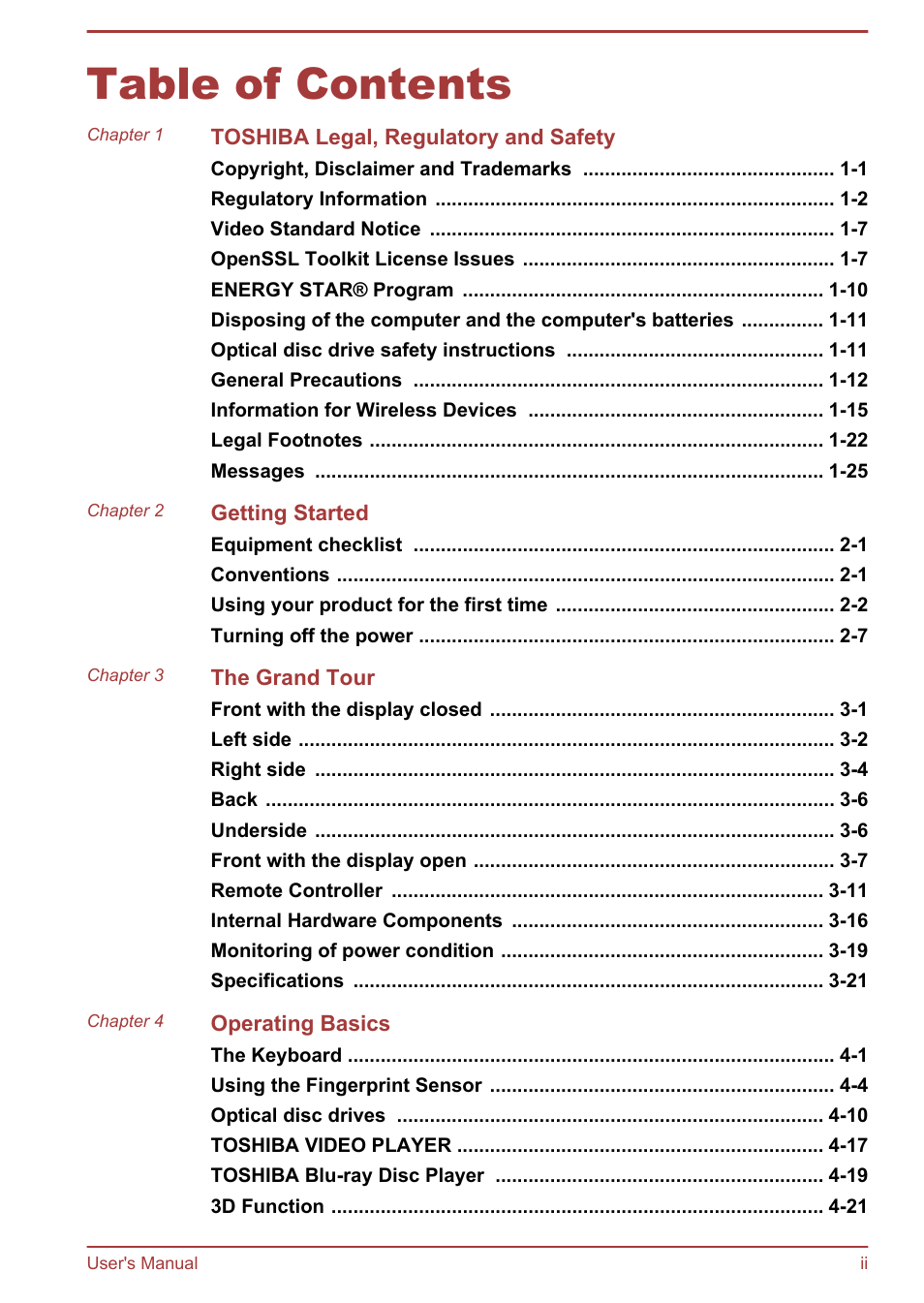 Toshiba Satellite P850 User Manual | Page 2 / 165