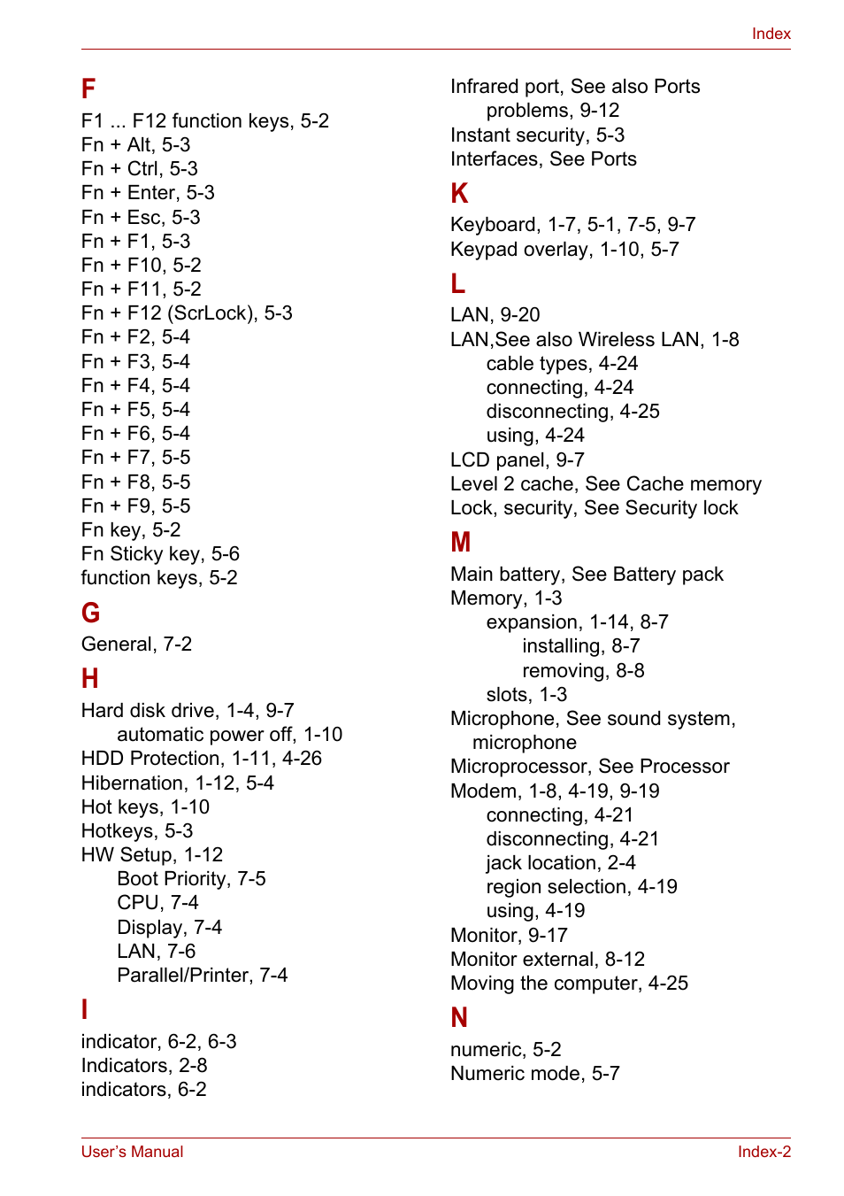 Toshiba Tecra A7 User Manual | Page 184 / 186