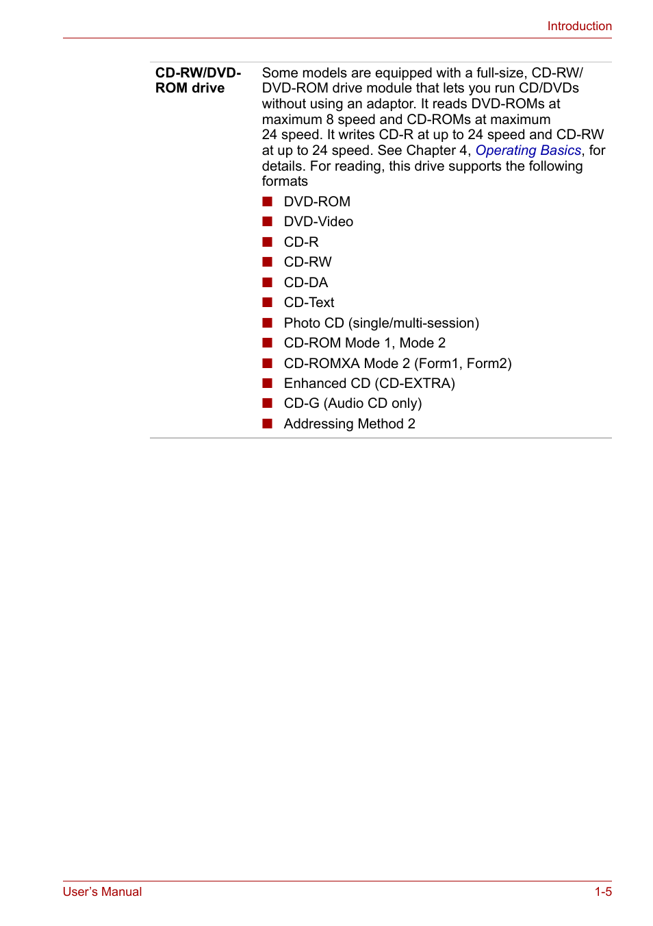 Toshiba Tecra A7 User Manual | Page 21 / 186