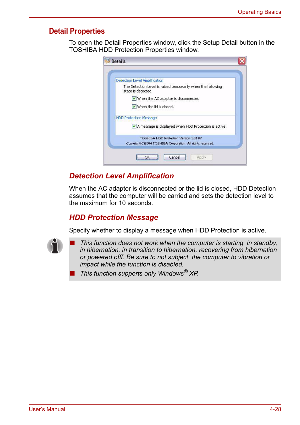 Detail properties | Toshiba Tecra A7 User Manual | Page 83 / 186