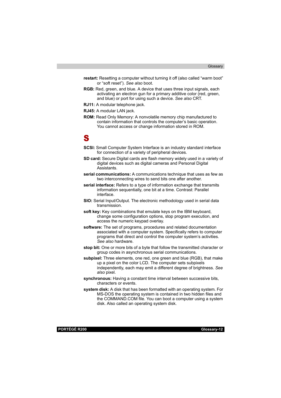 Toshiba Portege R200 (PPR20) User Manual | Page 182 / 187