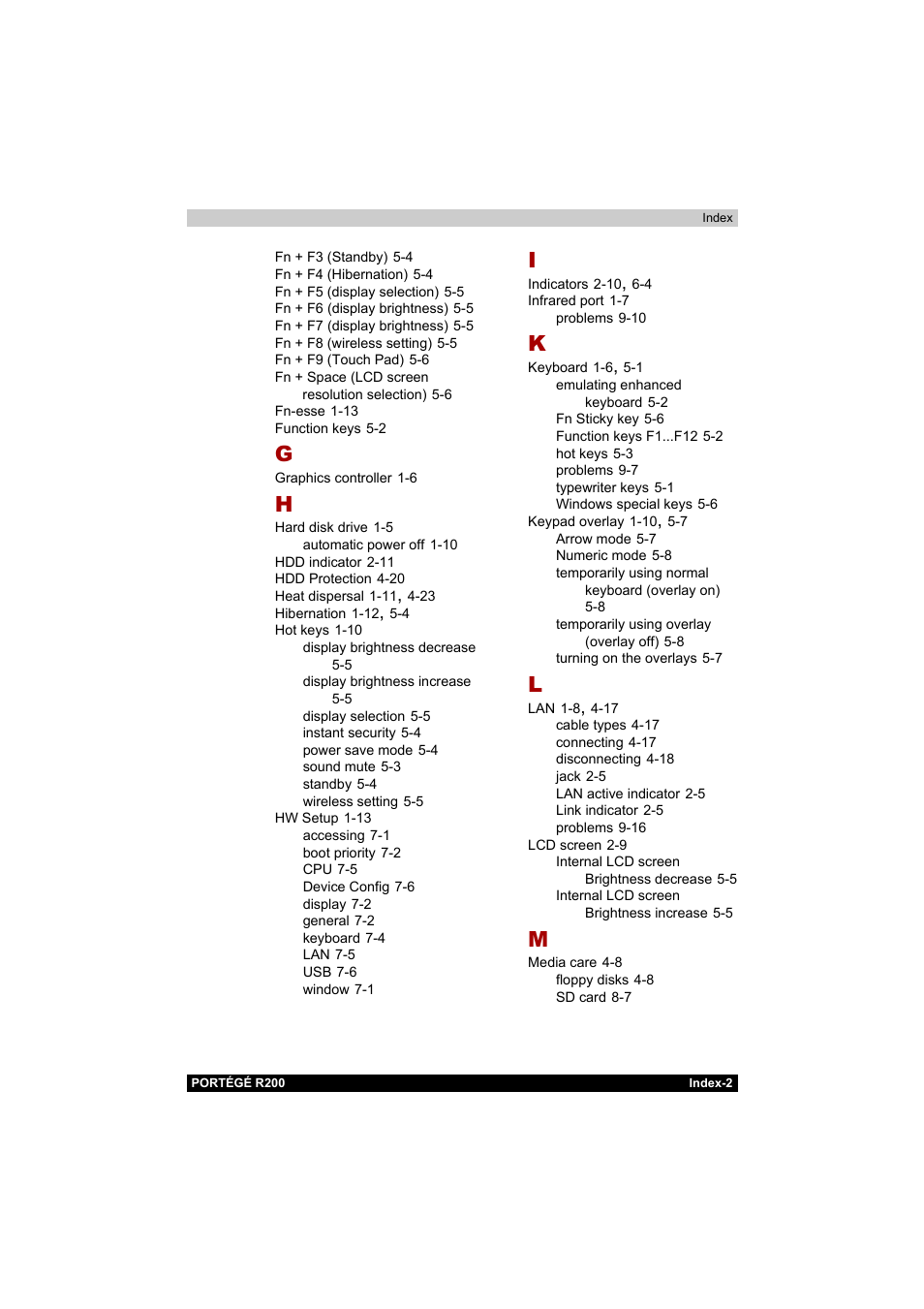 Toshiba Portege R200 (PPR20) User Manual | Page 185 / 187