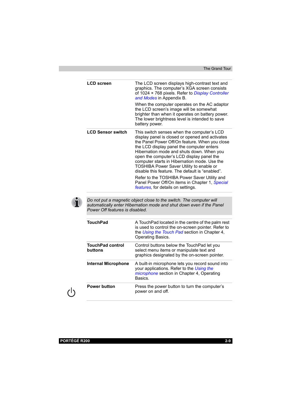 Toshiba Portege R200 (PPR20) User Manual | Page 41 / 187