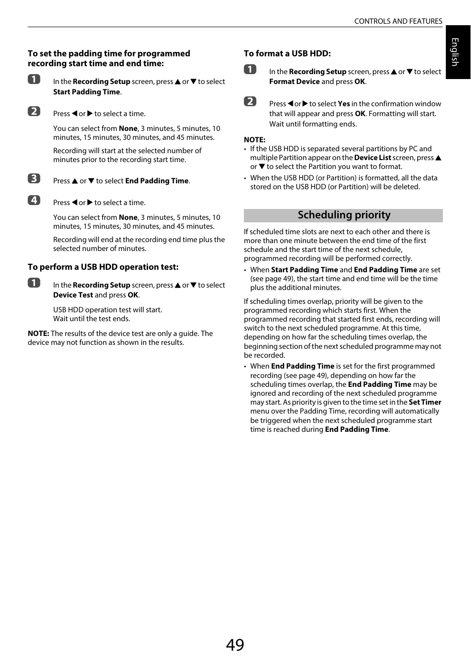 Scheduling priority | Toshiba SL980 User Manual | Page 49 / 90