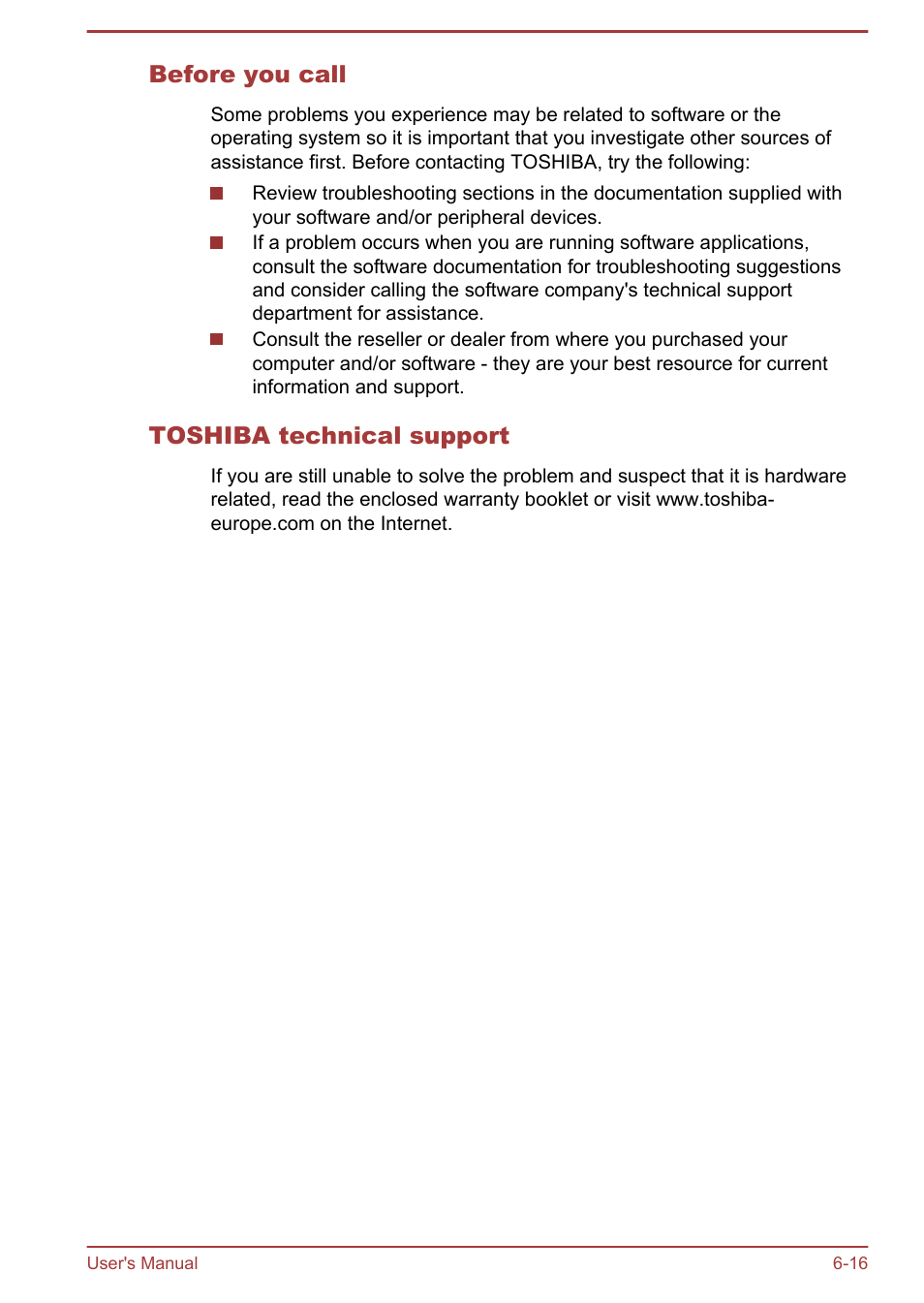 Before you call, Toshiba technical support | Toshiba Satellite C875D User Manual | Page 135 / 138