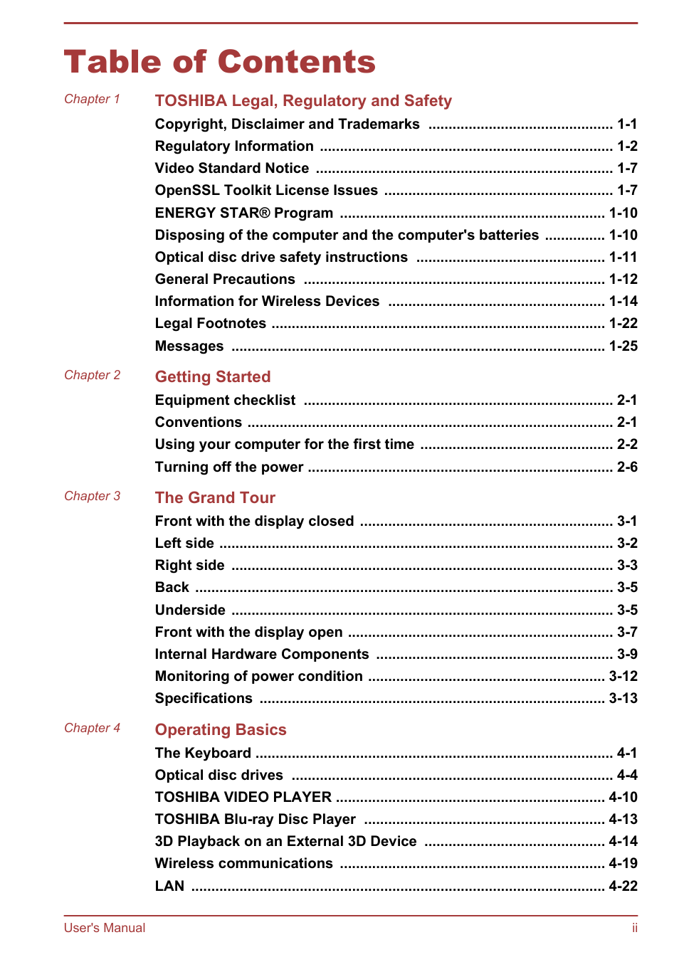 Toshiba Satellite C875D User Manual | Page 2 / 138