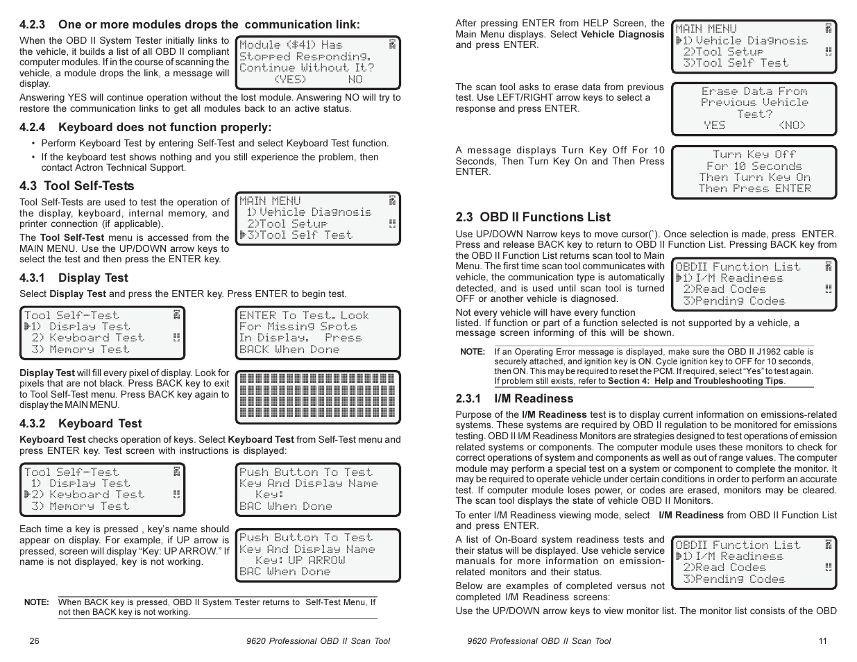 Actron Global OBD II Scan Tool 9620 User Manual | Page 11 / 18
