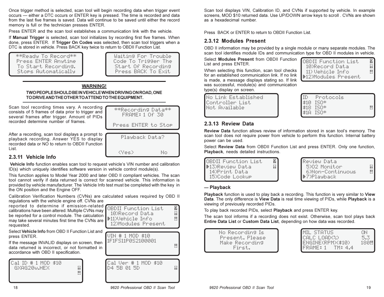 Actron Global OBD II Scan Tool 9620 User Manual | Page 18 / 18