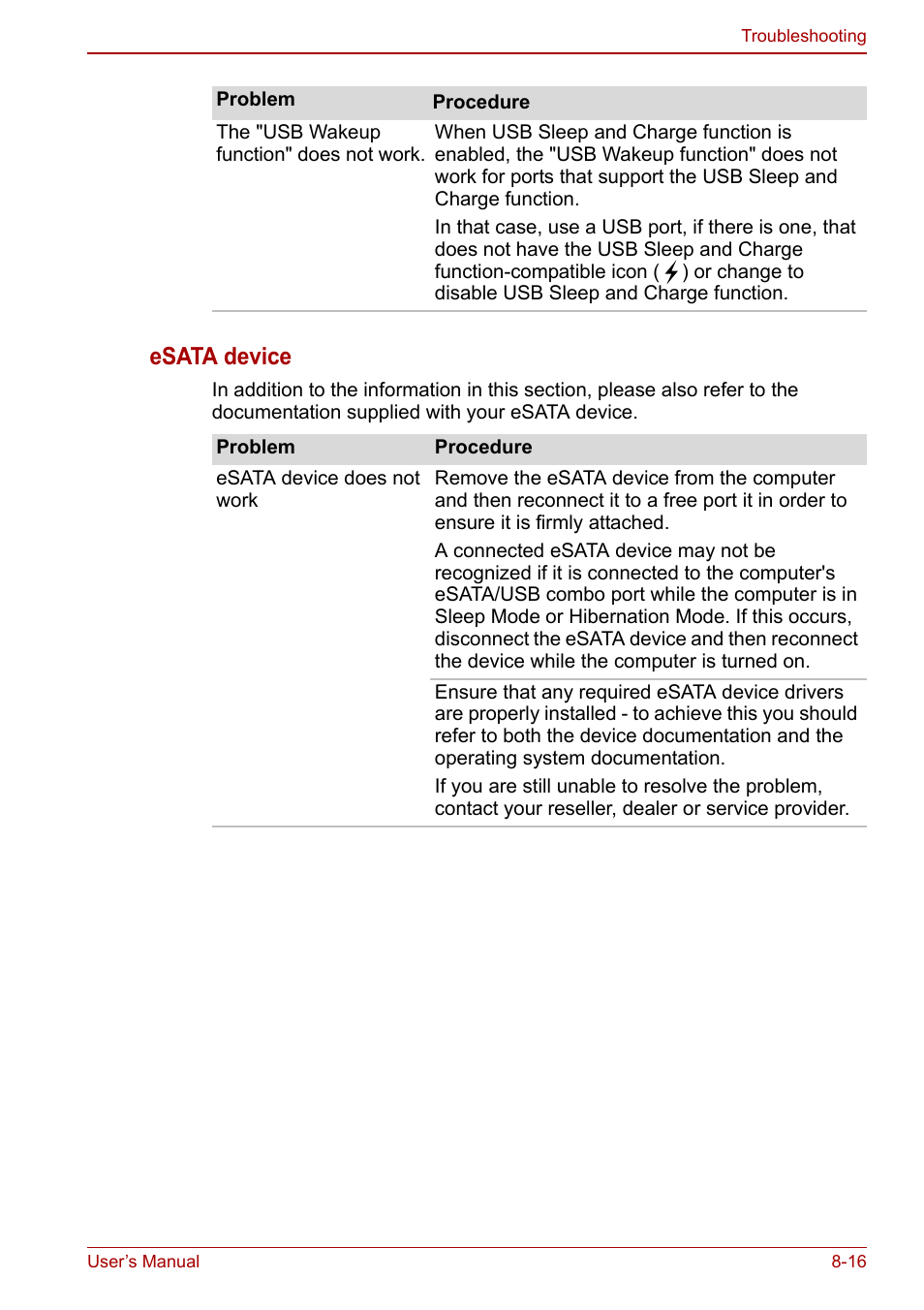 Esata device | Toshiba Portege A600 User Manual | Page 173 / 218