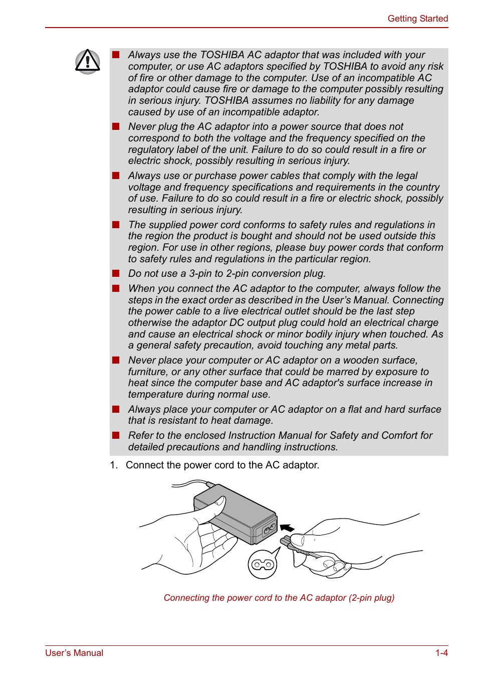 Toshiba Portege A600 User Manual | Page 24 / 218