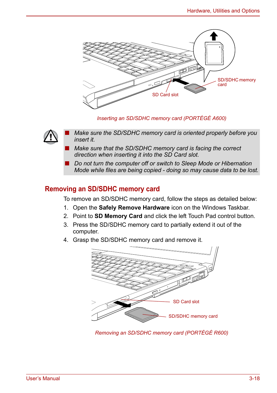 Toshiba Portege A600 User Manual | Page 73 / 218