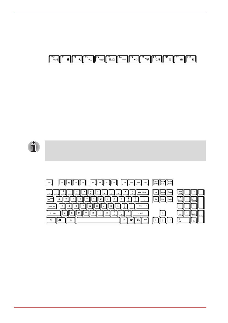 Function keys: f1 … f12, Soft keys: fn key combinations | Toshiba Tecra R10 User Manual | Page 120 / 222