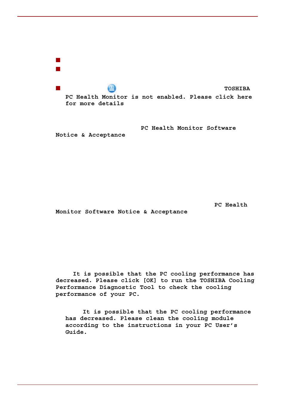 Starting the toshiba pc health monitor | Toshiba Tecra R10 User Manual | Page 196 / 222