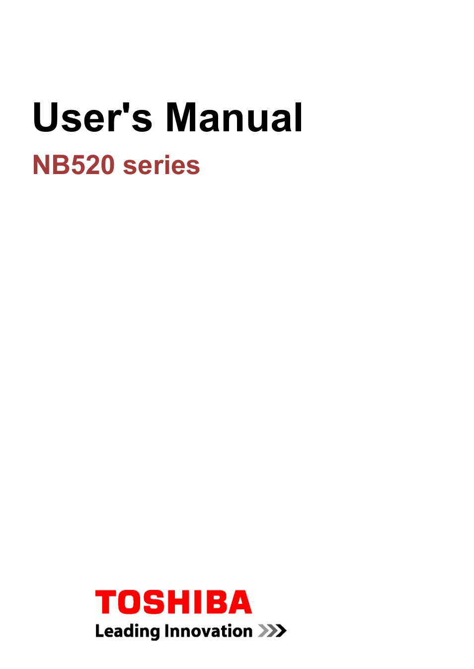 Toshiba NB520 User Manual | 129 pages