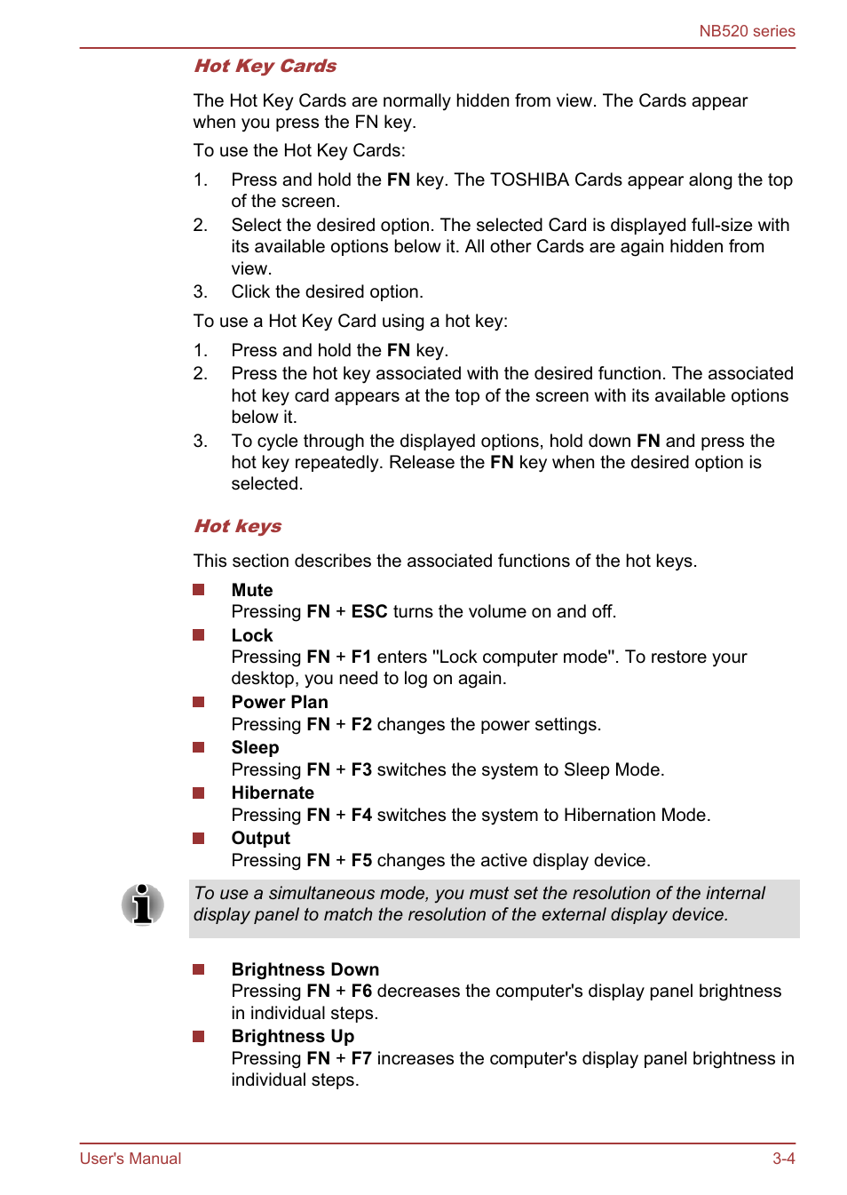 Toshiba NB520 User Manual | Page 38 / 129