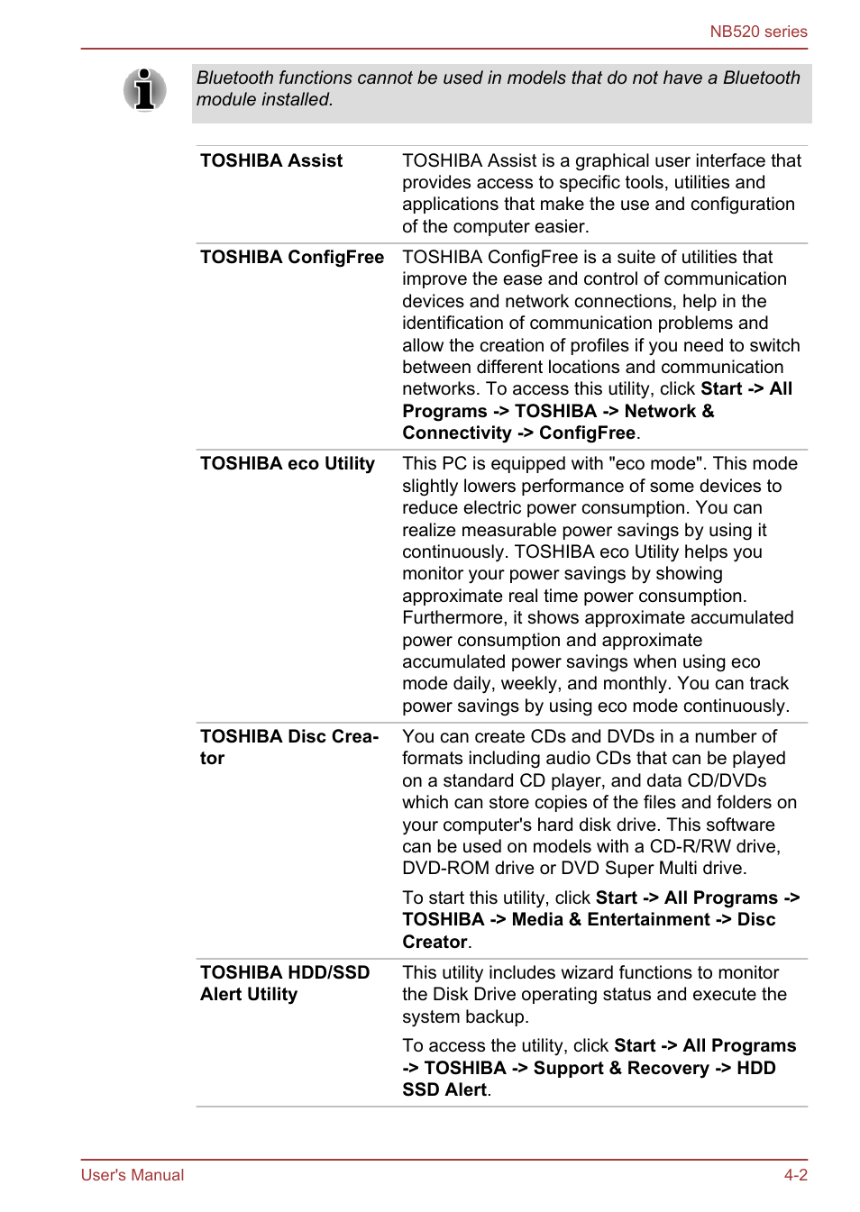 Toshiba NB520 User Manual | Page 67 / 129